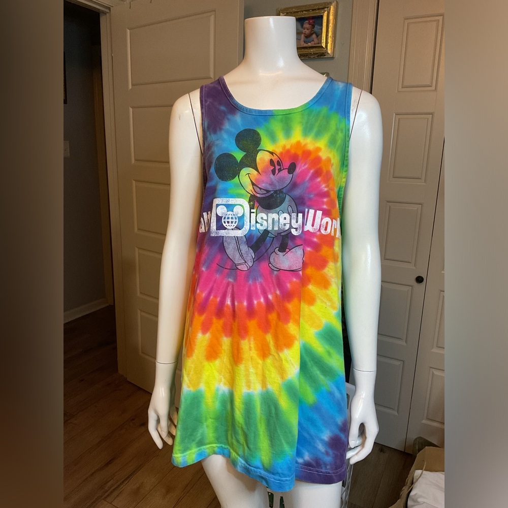 XL Tie Dye Disney Mickey Mouse Tank Top